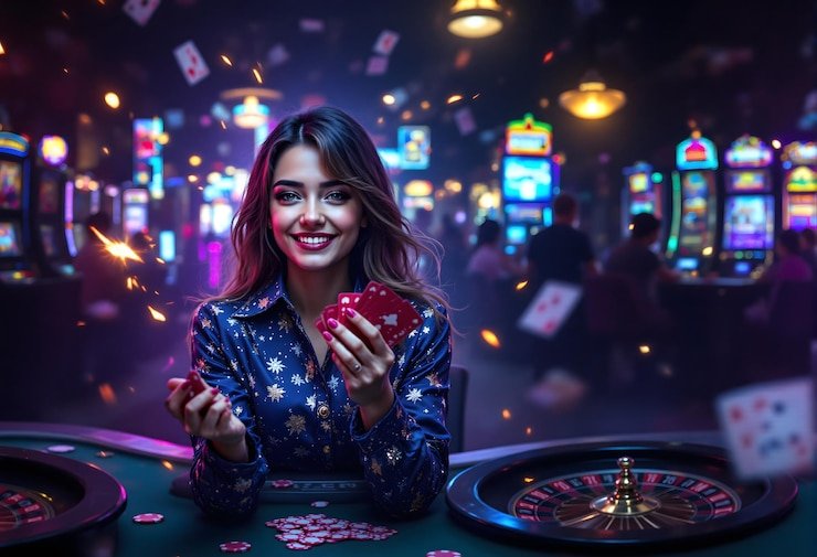 Dealer Live Sic Bo di studio kasino selot25 melempar dadu dengan presisi